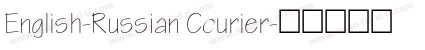 English-Russian Courier字体转换